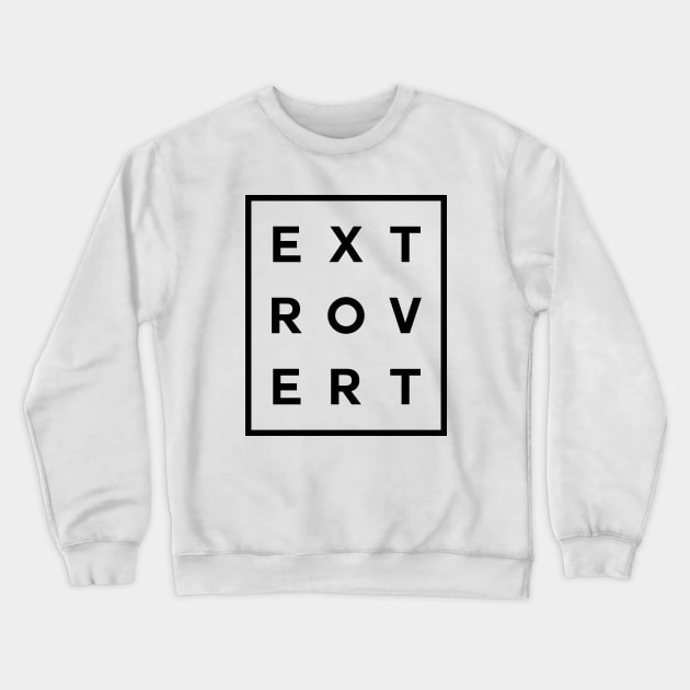 Extrovert Boxed (Black) Crewneck Sweatshirt by inotyler